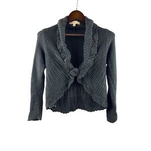 Women’s Motto XS Dark Grey Knit Cropped Cardigan